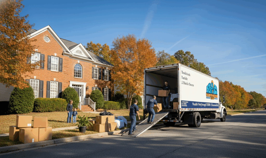 Licensed in-state movers loading a moving truck in Virginia – Noah’s Relocation Services