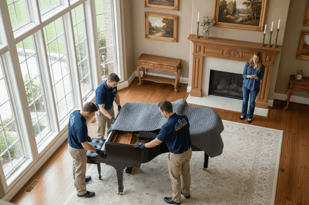 Professional piano and specialty movers in Northern Virginia — Noah’s Relocation Services handling pianos, safes, and delicate items.”