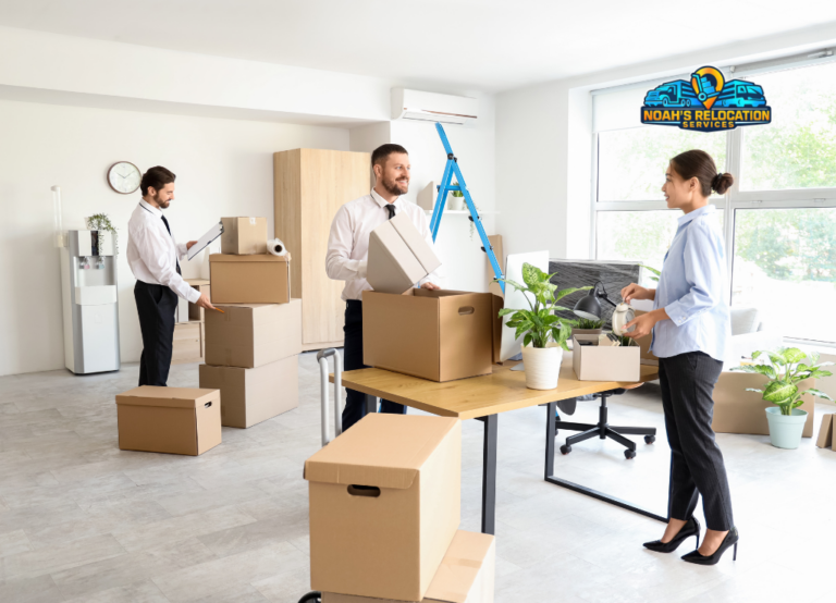 Commercial moving company in South Riding VA relocating office furniture and equipment