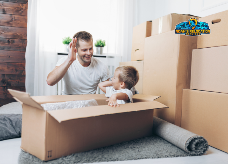 Professional movers in Sterling VA carefully loading furniture into moving truck